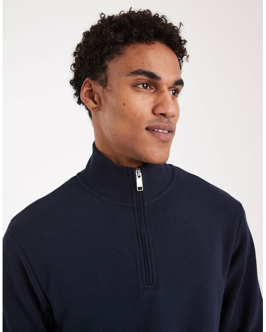 Threadbare – fleece-pullover in Blue für Herren
