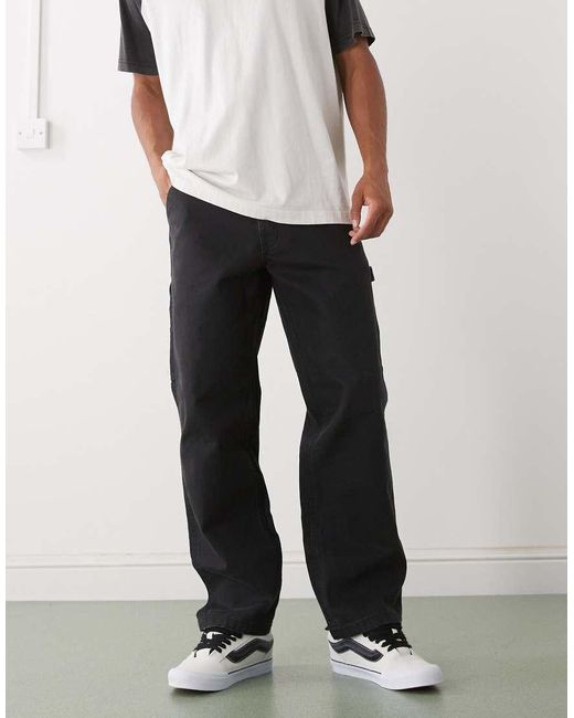 Vans Black Drill Chore Carpenter Loose Vintage Wash for men