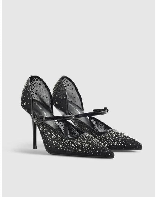 River Island Black Embellished Court Heels