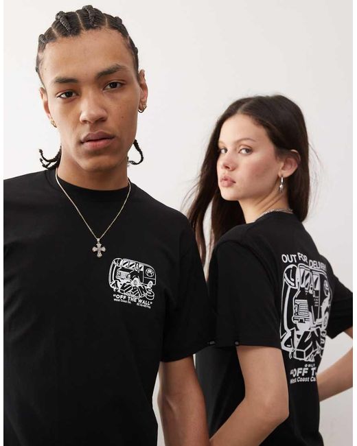 Vans Black Next Stop Graphic Back Print T-shirt