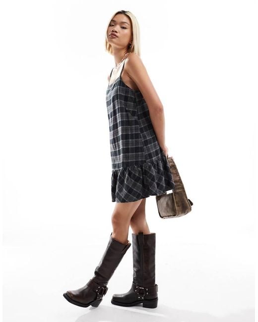 Monki Drop Waist Mini Pinafore Dress With Adjustable Straps in Black | Lyst UK Monki Drop Waist Mini Pinafore Dress With Adjustable Straps in Black | Lyst UK