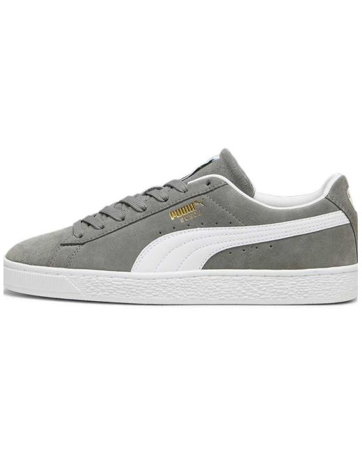 PUMA Gray Suede Classic Sneakers