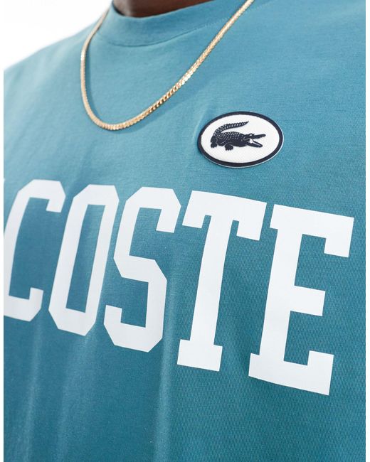 Lacoste Blue Branded Front T-shirt for men