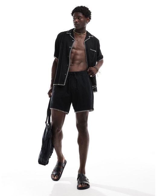 Pantalones cortos Abercrombie & Fitch de hombre de color Black