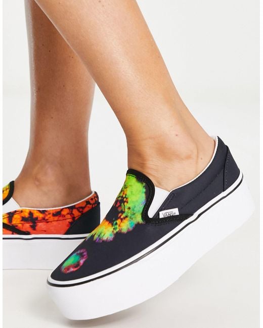 Vans Multicolor Classic Slip-on Stackform Tie-dye Sneakers