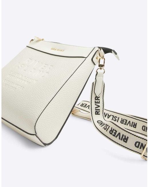 River Island Natural Embossed Cross Body Bag