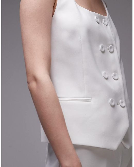 Mango Gray Square Neck Waistcoat Co-ord