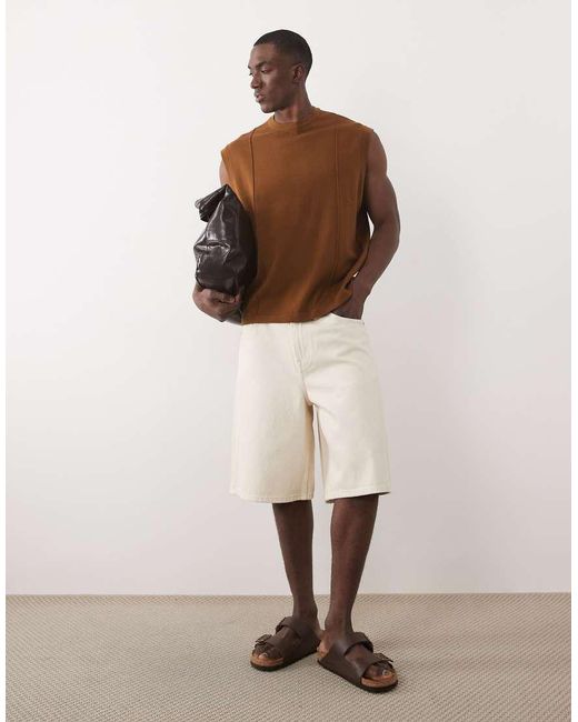 Only & Sons Natural Jorts for men