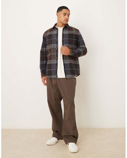 Barbour Gray Chapter Tailored Check Overshirt for men
