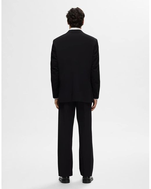 SELECTED Blue Double-Breasted Blazer for men