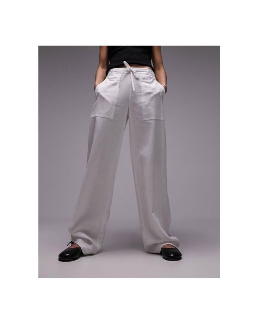 Pantalones s TOPSHOP de color Gray