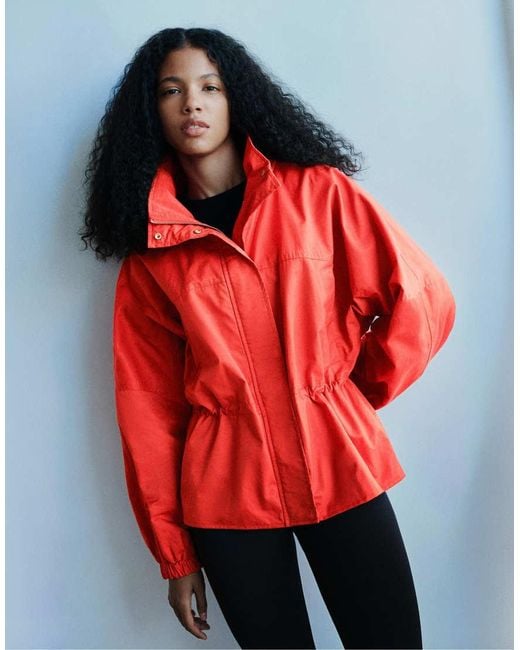 Pull&Bear Jack Met Trekkoord in het Red