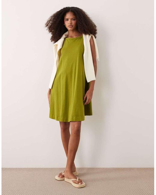 ASOS Green Mini Trapeze Dress