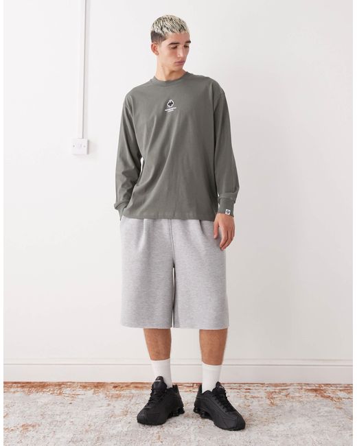 Aape By A Bathing Ape – langärmliges boxy-fit-t-shirt in Gray für Herren