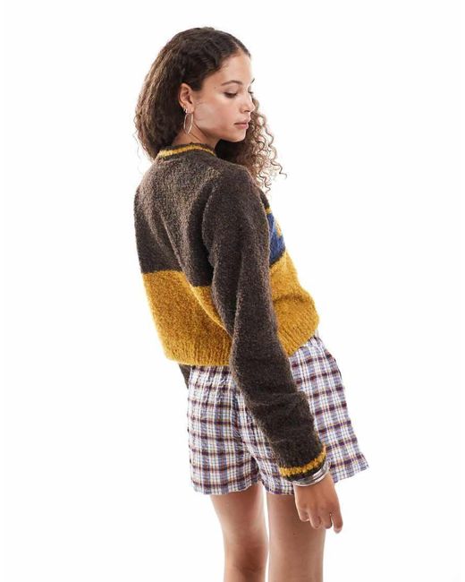 Kickers Multicolor Boucle Boxy Fit Knitted Jumper With Logo