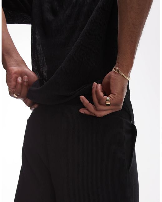 Topman – jogginghose aus ottoman in Black für Herren