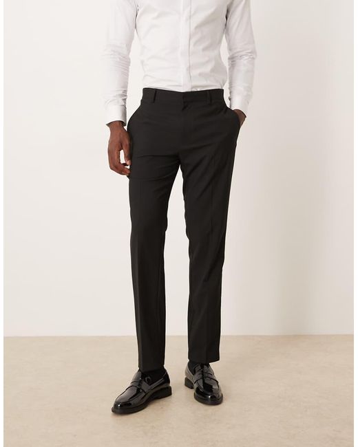 ASOS Natural Slim Tuxedo Trousers for men