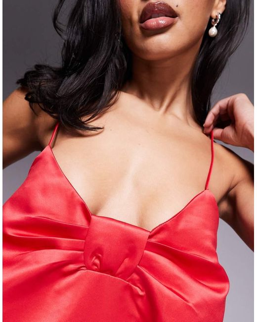 ASOS Satin Bow Detail Structured Mini Dress