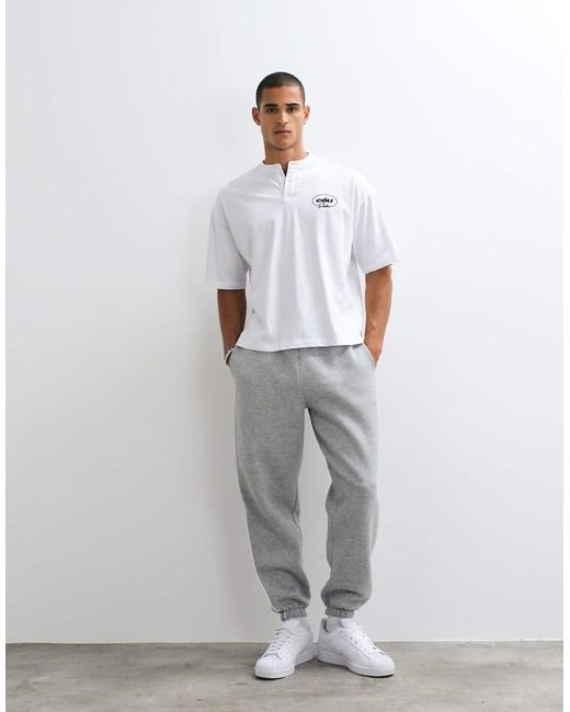 ASOS White Cuffed jogger With Piping for men