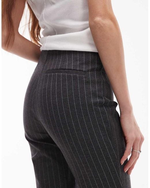 Mango Gray Slim Fit Pinstripe Trouser