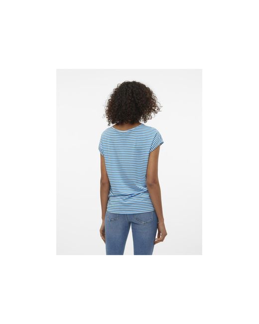 Vero Moda Blue Oversized Stripe T-shirt