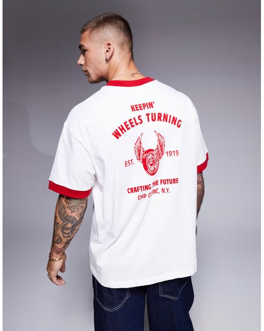 Champion – rochester – ringer-t-shirt in Gray für Herren