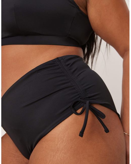 ASOS Black Asos Design Curve Maya High Leg V Front Bikini Bottoms