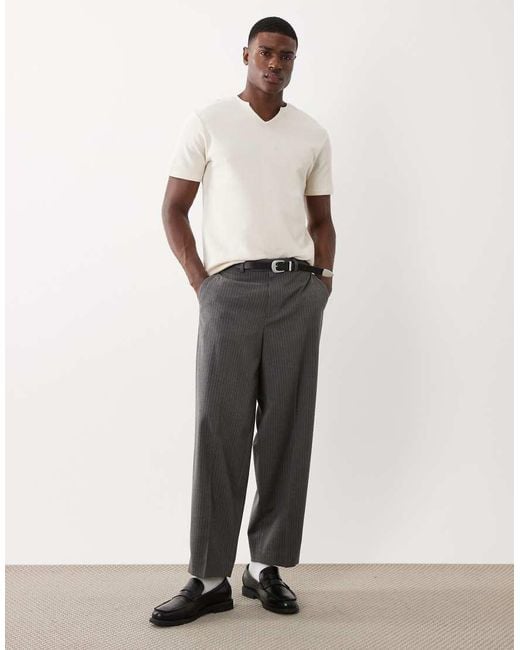 ASOS White Regular Fit T-shirt With Notch Neck for men