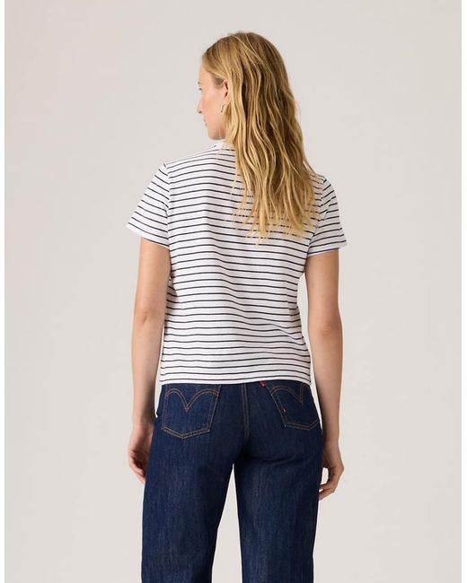 Levi's Blue Favorite Cotton Striped T-Shirt