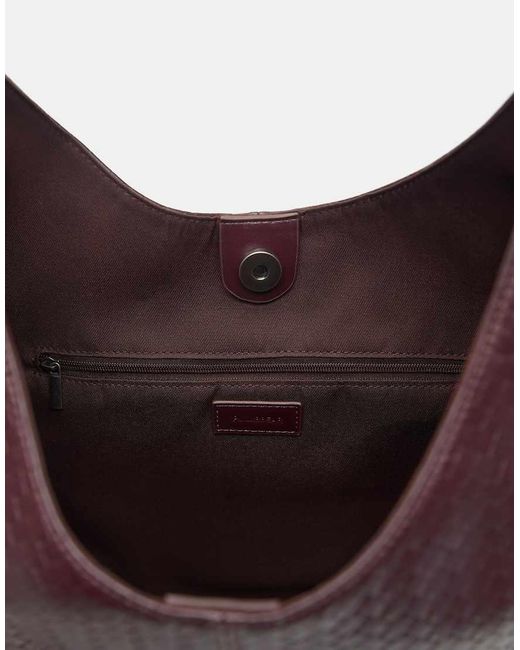 Pull&Bear Purple Woven Effect Shopper Bag