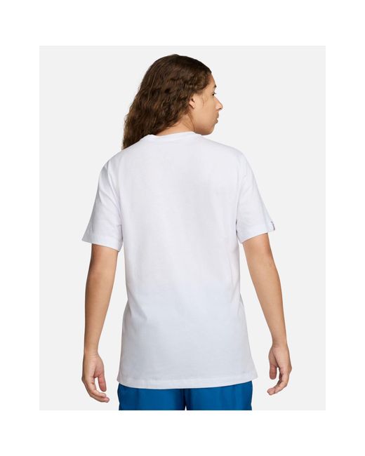 Camiseta blanca unisex con estampado gráfico Nike de color White