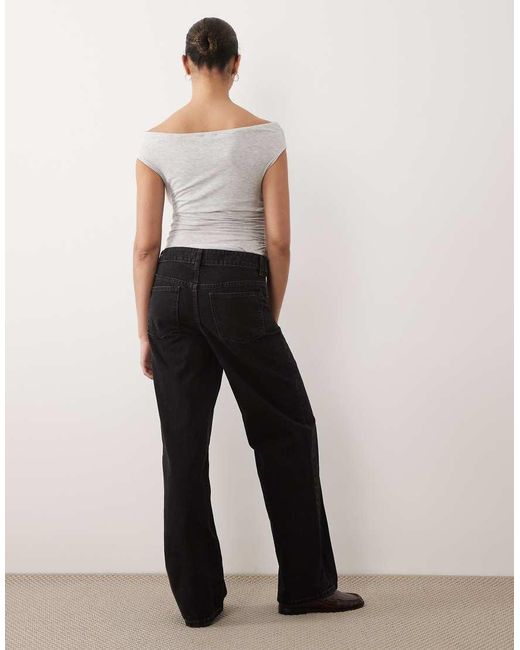 ASOS White Asos Design Maternity Wide Leg Dad Jeans