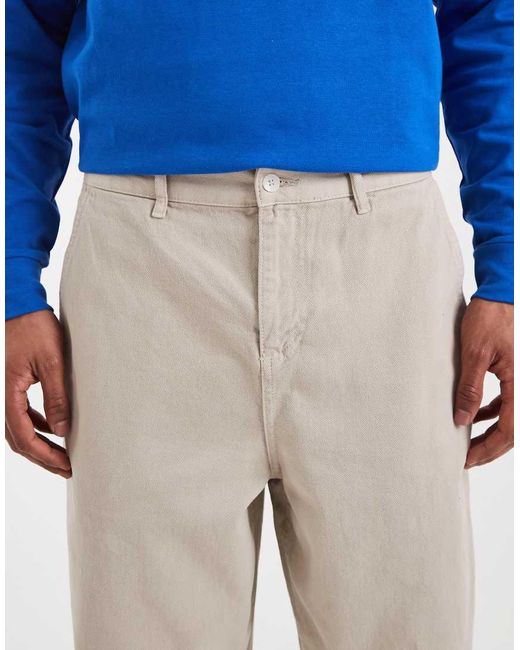 ASOS Blue Relaxed Tapered Trousers for men