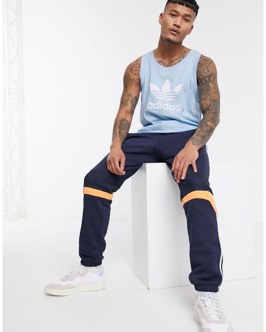 adidas Originals Baumwolle – es Trägershirt mit Dreiblatt in Blau für  Herren | Lyst DE