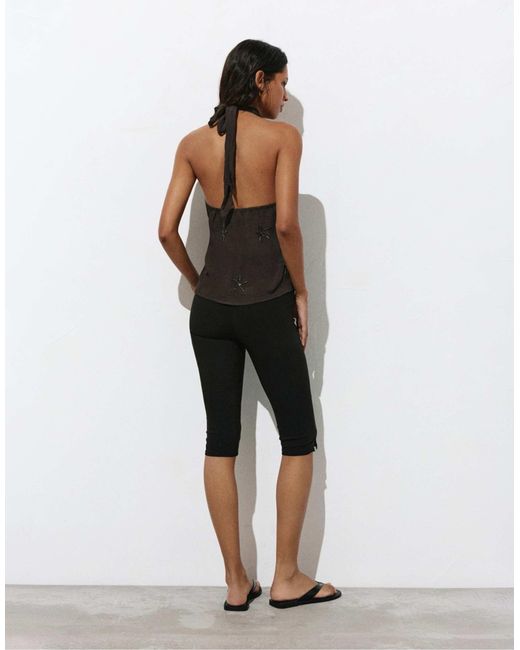 Top dos nu orné Pull&Bear en coloris Black