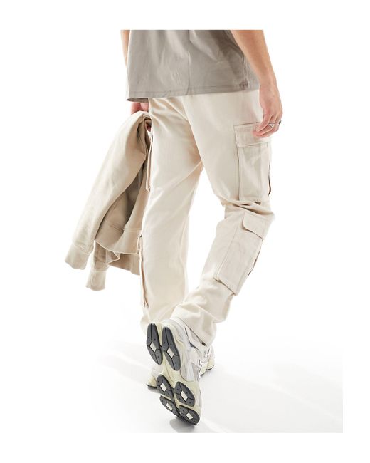 Pantalon cargo à poches tactiques - beige Sixth June pour homme en coloris White