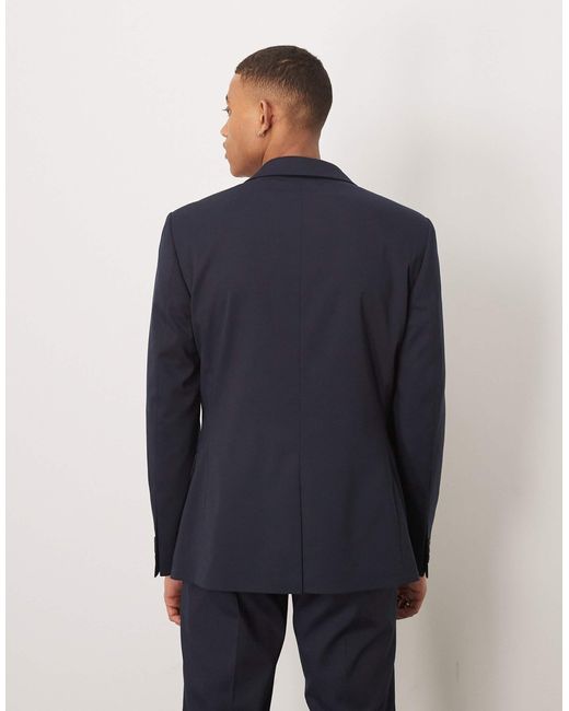 ASOS – enge anzugjacke in Blue für Herren