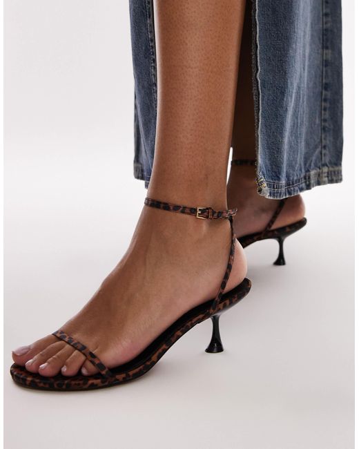 TOPSHOP Multicolor Irena Barely There High Heeled Sandals
