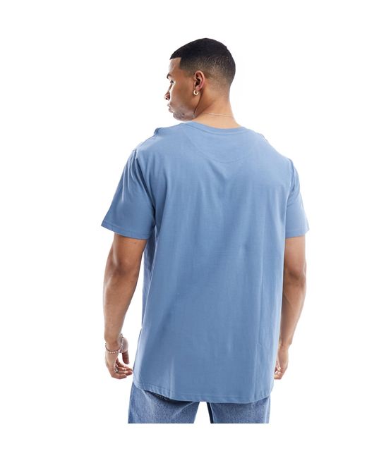 Brave Soul Blue Oversized T-shirt for men