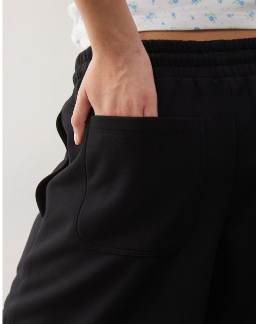 Collusion White Longline Sweat Shorts
