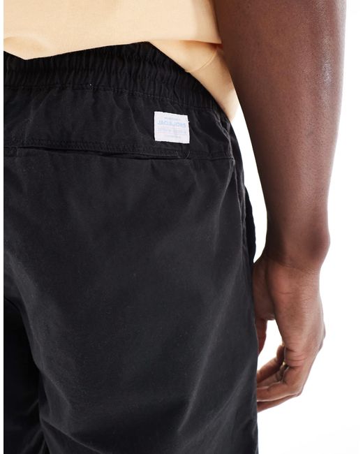 Jack & Jones Black Drawstring Chino Shorts for men