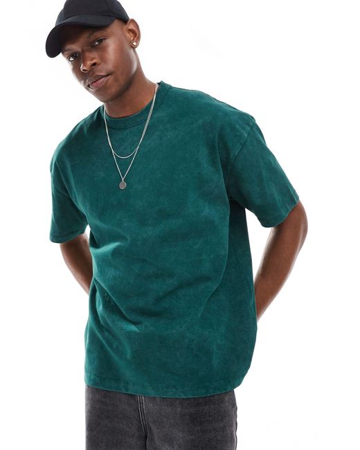 ASOS Green Oversized Heavyweight T-shirt for men