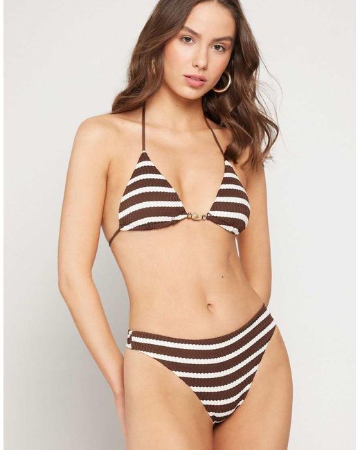 Tezenis Natural Desert Stripes Triangle Bikini Top