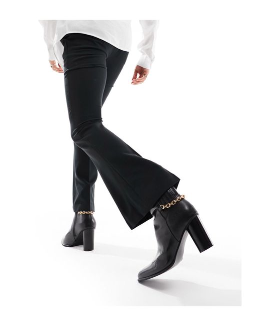 ASOS Black Heeled Chelsea Boots for men