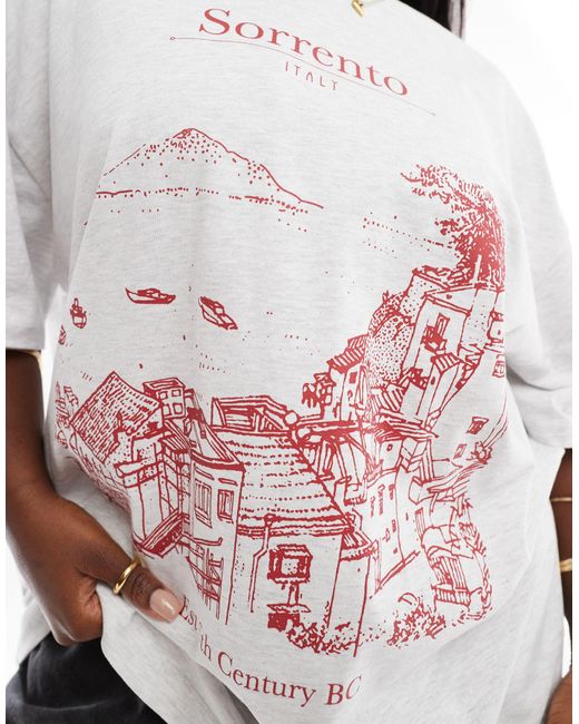 ASOS Gray Asos design curve – schweres boyfriend-t-shirt