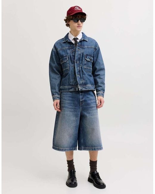 Jack & Jones Blue Denim Shorts for men
