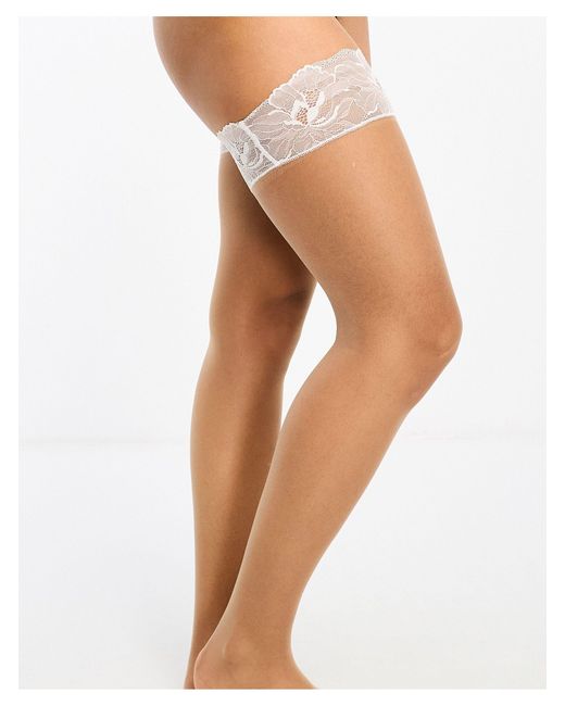 Ann Summers White Bridal Lace Top Hold Ups