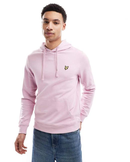 Lyle & Scott Pink Mid Layers Pullover Hoodie for men
