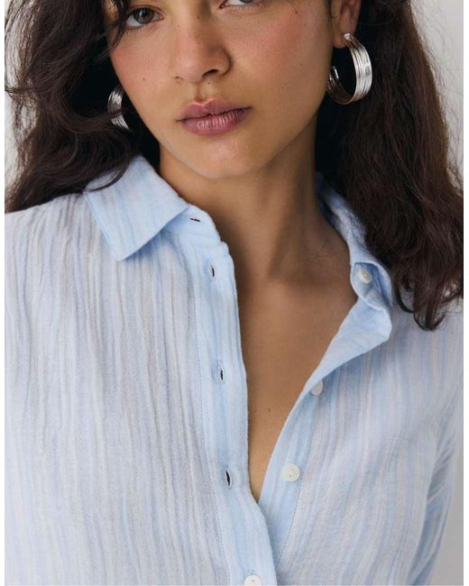 Camicia Basic di Stradivarius in Blue