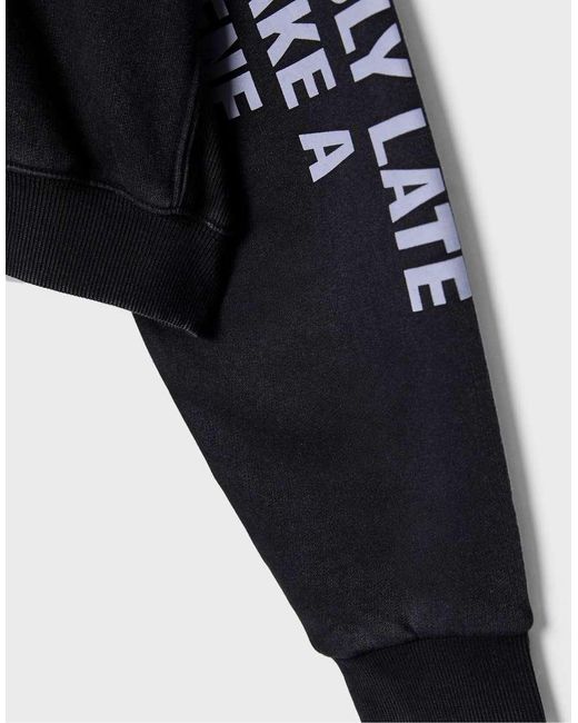 Stradivarius Blue Soft Touch Acid Wash Sweatshirt